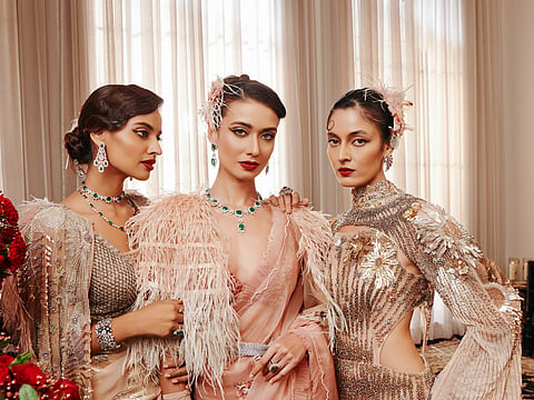 This fashion collection celebrates saris which are unexpected, handcrafted and 
unapologetically full of character