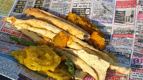 Fafda and jalebi during Dussehra 
