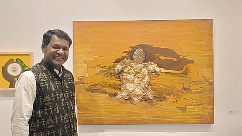 Sudarshan Pattnaik with his creation