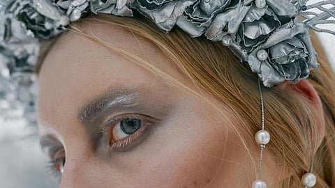 Frosty eyeshadow look 