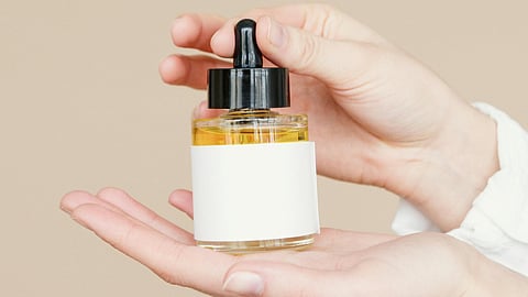 Body oil in hair 
