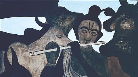 Art by Vrindavan Solanki displayed at the exhibition presented by Art Magnum 