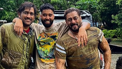 Salman Khan, MS Dhoni, and AP Dhillon's recent photo