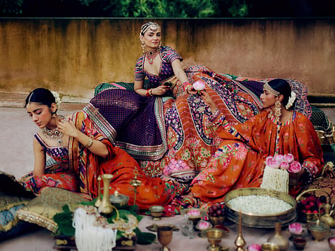 Karan stayed true to his signature chintz, with a sense of unapologetic celebration