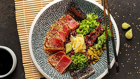 Dish from Izu at Ritz Carlton, Bangalore