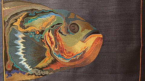 Textile artist Sunetra Lahiri’s ongoing solo exhibition last for only two days but creates an unforgettable impact on the memory 