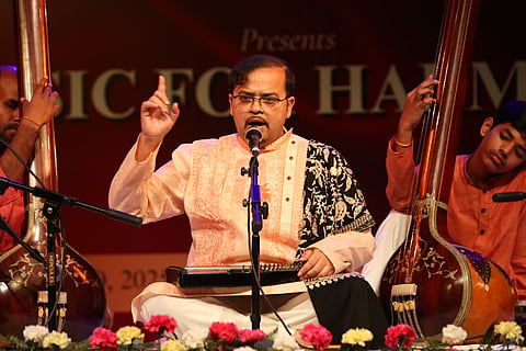 Pandit Iman Das presents a morning raaga concert at Namma Ashram