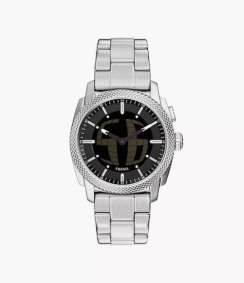 Get digital watch functions like dual time zones and a stopwatch function in this classic anadigi watch