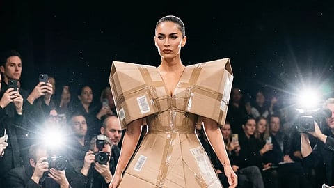 Viral shipping box dresses spark debate over AI fashion trends Viral shipping box dresses spark debate over AI fashion trends