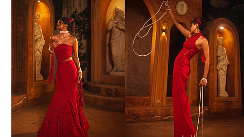 Pearl-embellished couture pieces from Modo Caldo
 
