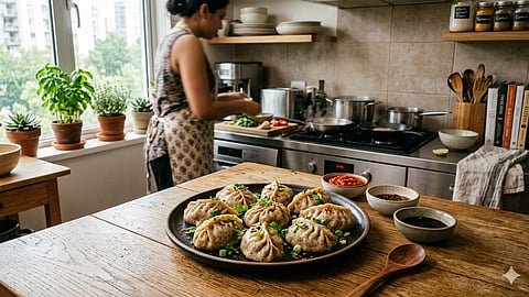 This easy no-maida momos trend skips dough completely and uses a veggie-paneer base for soft, healthy, and delicious bite-sized snacks