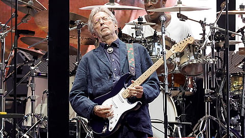 Eric Clapton hit with stray object during concert in Madrid, walks off