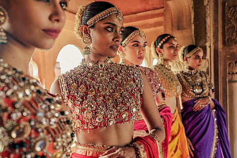 A picture from designer Ridhi Bansal and stylist Mohit Rai’s label ITRH’s bridal range Jadau