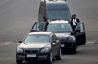 Which cars can you spot in PM's convoy?