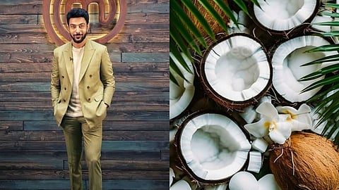 Ranveer Brar's coconut breaking technique uses simple tapping instead of force, helping you crack a coconut neatly 