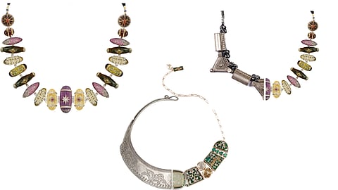 Archival and craft-led displays at the Unbound by Beads exhibition during London Craft Week