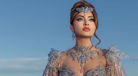 Urvashi Rautela turns heads at Cannes 2026 in a crystal ensemble. Watch the video