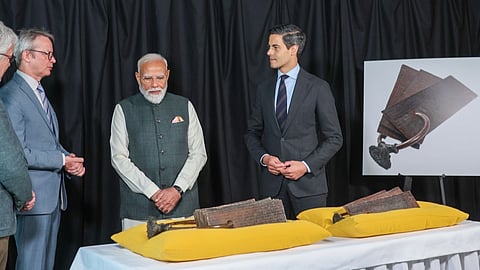 The 11th-century Chola copper plates, linked to Rajaraja Chola I and Rajendra Chola I, have been handed back to India
