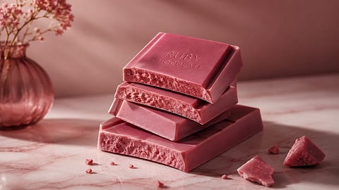 Ruby chocolate emerges as the fourth chocolate with a naturally pink hue and fruity tangy 