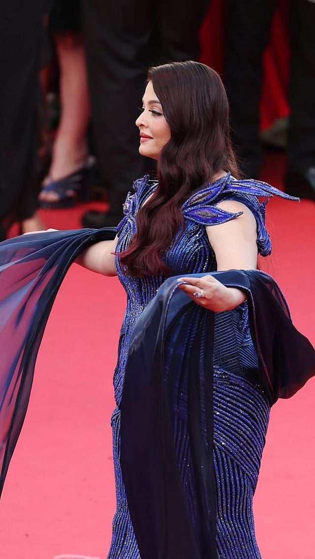 cannes blue dress Carla Bruni Royal Blue Cannes Film Festival 2023 Dress