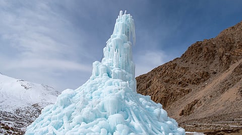 Ice stupas in Ladakh are helping communities overcome spring water shortages