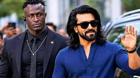 Ram Charan’s bodyguard Kevin Kunta goes viral after shielding Janhvi Kapoor at Peddi event