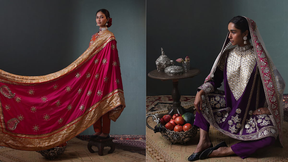 Divya Sheth revives forgotten gota patti craft with sacred motifs and slow, hand-folded detailing