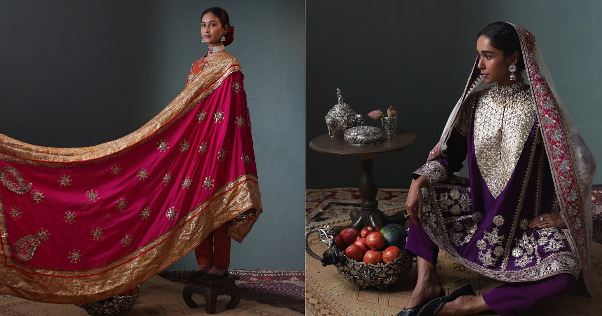 Divya Sheth revives forgotten gota patti craft with sacred motifs and slow, hand-folded detailing