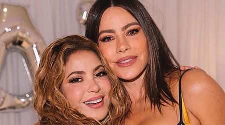 Sofia Vergara dances to Hips Don’t Lie as Shakira celebrates her landmark 100th show