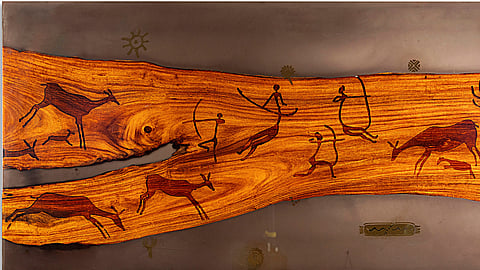 Artist Raj Kishore Gupta upholds folk motifs on resin and wood 