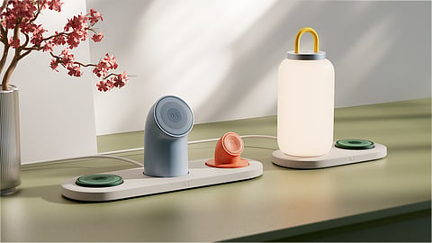 With its muted colour palette, soft matte finish and distinctive shapes, it looks like a piece of desk art.