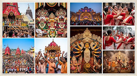 How are Rath Yatra and Durga Puja connected?