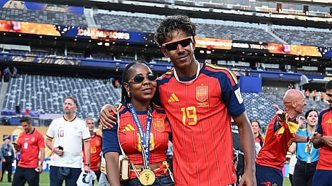 Lamine Yamal's parents, Mounir Nasraoui and Sheila Ebana, met and welcomed him as teenagers living in Barcelona, though they split when he was three years old