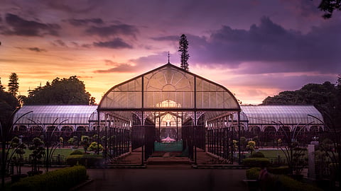 A glimpse of Lalbagh, Bengaluru, at dusk