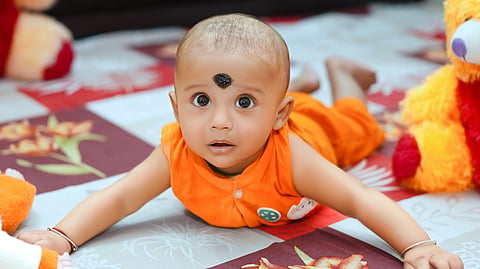 Kajal dots have been used for generations to ward off nazar and mark a baby's protection