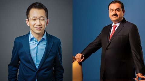 Gautam Adani’s net worth peaked at $120 billion in June before sliding down in recent month, however Xhang Yiming's was a constant surge since March 2019