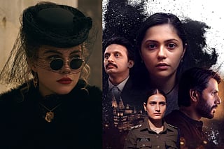 In frame (L-R): Florence Pugh in East of Eden; a poster for Hunkkaar: The Roar 