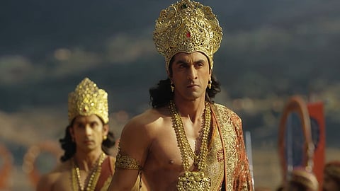 Ranbir Kapoor in a still from the Ramayana trailer