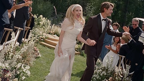 Over two months after her private July ceremony, Emma Roberts has shared her wedding pictures on Instagram.