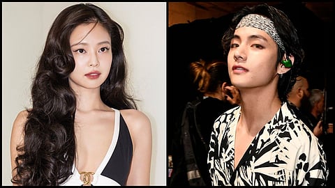 Jennie and BTS V