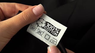 100% cotton label