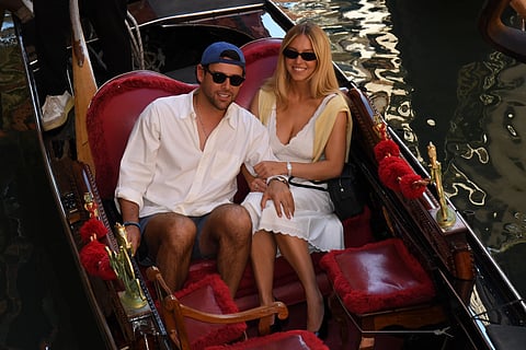 Sydney and Scooter on a boat 