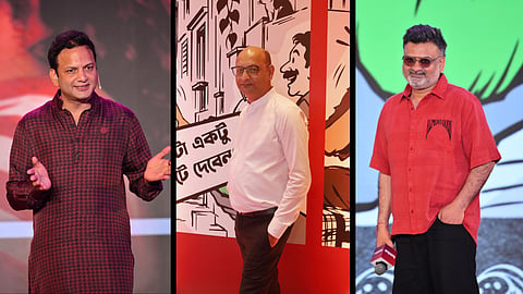 (L-R) Vishnu, Shrikant and Mahendra at Hoichoi's 10th anniversary celebration