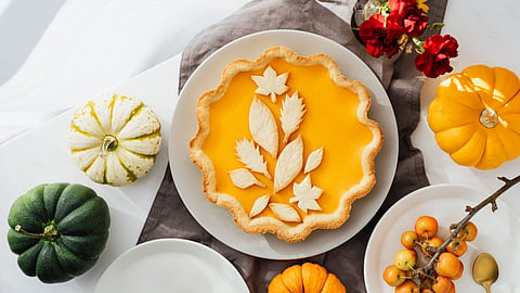 The first Thanksgiving featured roasted pumpkins, wild game and seafood, but pumpkin pie was nowhere 
