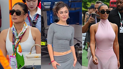 Mika Abdalla, Kareena Kapoor, Kim Kardashian at Singapore GP