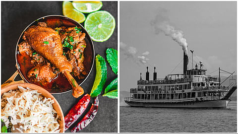 Goalondo Ghater Murgi is a fiery, mustard oil-rich chicken curry with a thin red gravy