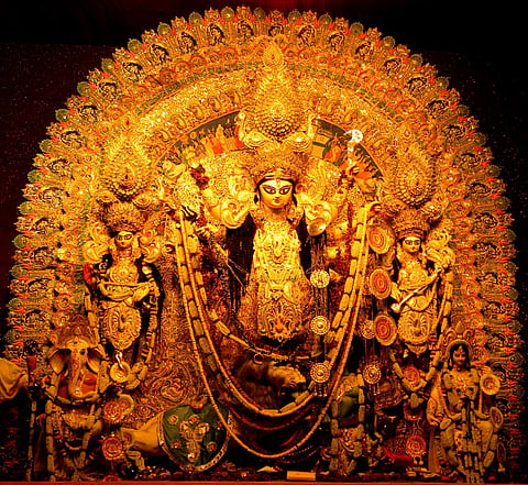 Set in the heart of the city, Maddox Square still features the traditional ekchala idol.