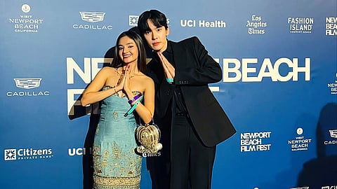Indian actor Anushka Sen and South Korean actor Kang Hyung-suk