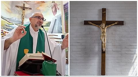  Ecuador priest Father Patricio Alfredo Sanchez Molinari was killed when a crucifix fell on his head 