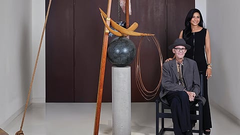 Late curator-gallerist Peter Nagy and Aparajita Jain, director of Nature Morte